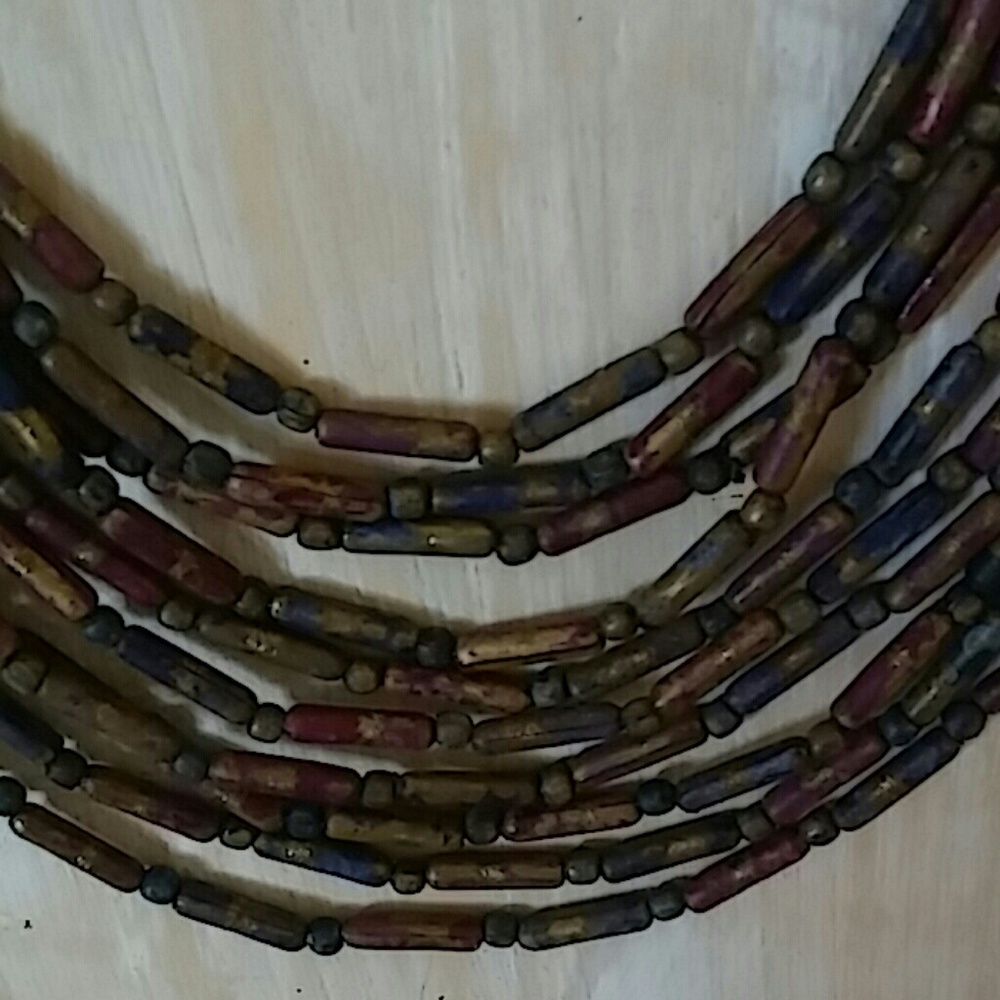 Beaded Multiple Loop Necklace - Picture 2 of 6